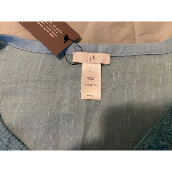 J. Jill Poncho Sm - Lg Ombre Coastal Blue Cover Up NWT Oversized Asymmetrical Be - Picture 8 of 8